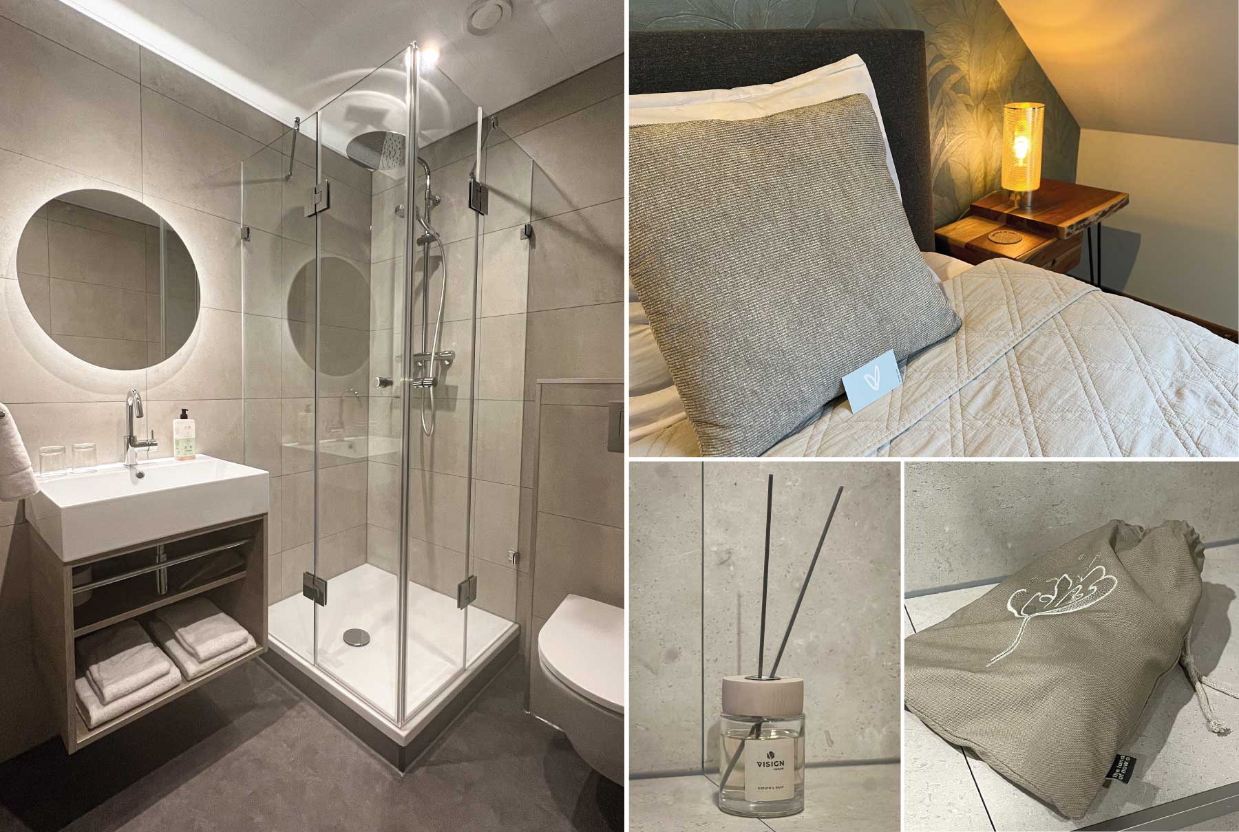 Privé slaapkamer met badkamer bij Land of Now